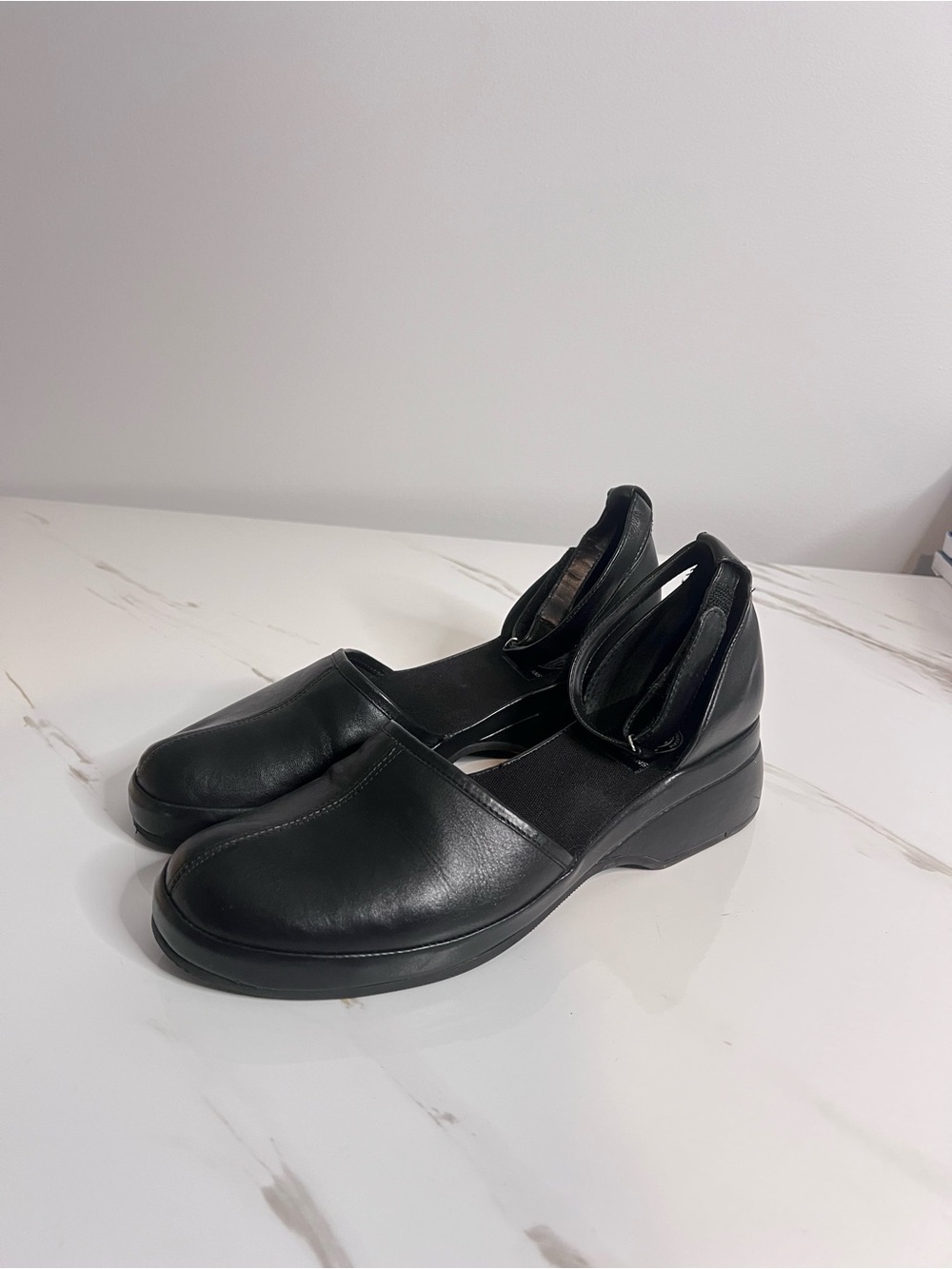 DKNY Jeans Black Mary Jane Wedge Shoes